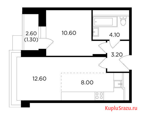 2-комнатная квартира, 39.8 м², 16/18 эт. на продажу в Мытищах Мытищи - изображение 1