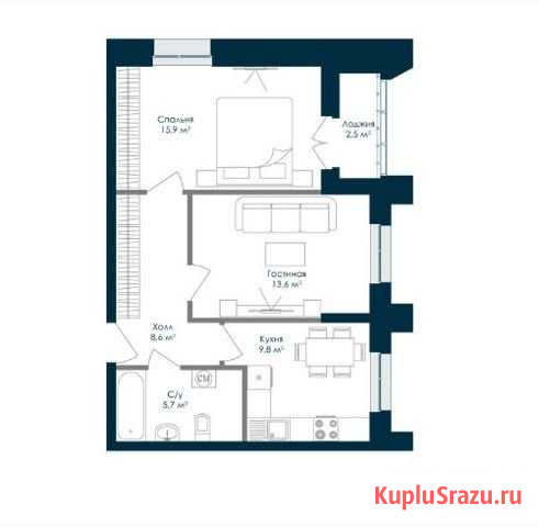 2-комнатная квартира, 55 м², 10/19 эт. на продажу в Пензе Пенза - изображение 1