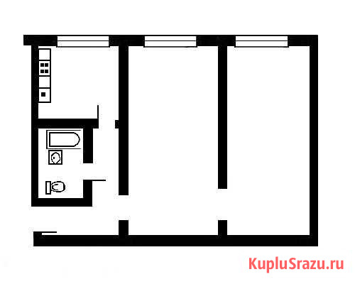2-комнатная квартира, 44 м², 1/5 эт. на продажу в Магадане Магадан - изображение 1