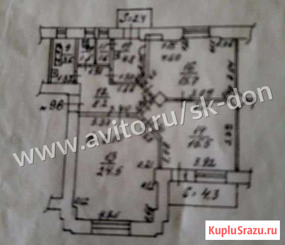 3-комнатная квартира, 90 м², 4/5 эт. на продажу в Ростове-на-Дону Ростов-на-Дону - изображение 1