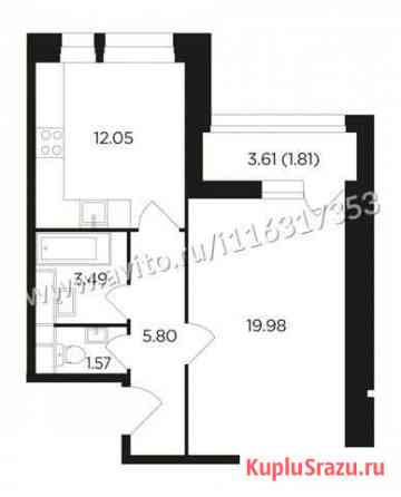 1-комнатная квартира, 44.7 м², 22/22 эт. на продажу в Москве Москва