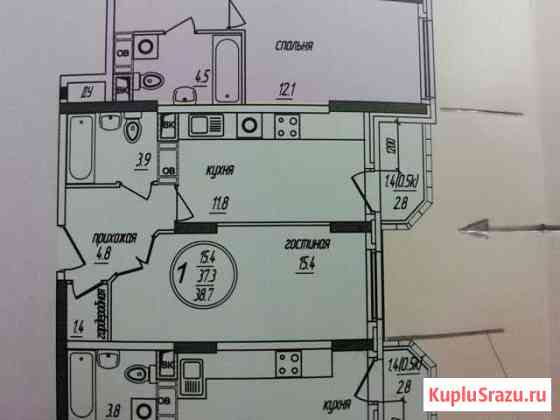 1-комнатная квартира, 38.7 м², 5/22 эт. на продажу в Раменском Раменское