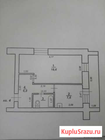1-комнатная квартира, 39 м², 2/3 эт. на продажу в Чкаловске Чкаловск - изображение 1