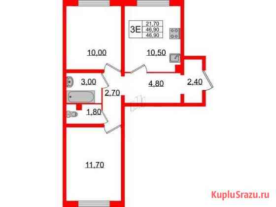 2-комнатная квартира, 46.9 м², 1/21 эт. на продажу в Санкт-Петербурге Санкт-Петербург