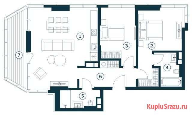 3-комнатная квартира, 79.7 м², 1/11 эт. на продажу в Москве Москва - изображение 1