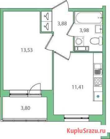 1-комнатная квартира, 34.7 м², 4/4 эт. на продажу в Санкт-Петербурге Санкт-Петербург