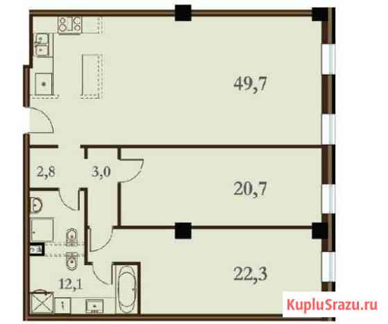 3-комнатная квартира, 110.6 м², 4/6 эт. на продажу в Санкт-Петербурге Санкт-Петербург