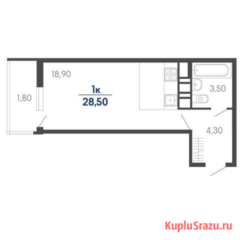 Квартира-студия, 28.5 м², 10/24 эт. на продажу в Краснодаре Краснодар - изображение 1