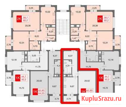 1-комнатная квартира, 43.1 м², 2/3 эт. на продажу в Москве Москва - изображение 1