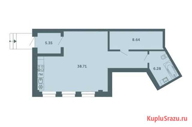 Квартира-студия, 59 м², 1/4 эт. на продажу в Санкт-Петербурге Санкт-Петербург - изображение 1