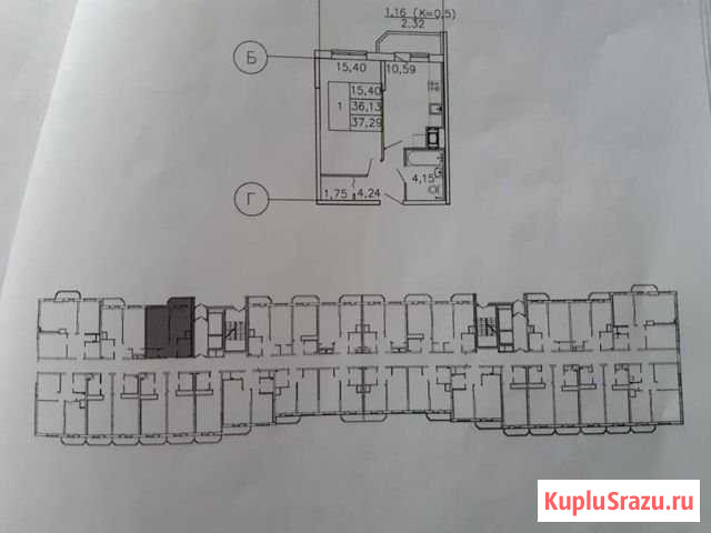 1-комнатная квартира, 35.9 м², 4/18 эт. на продажу в Мурино Мурино - изображение 1