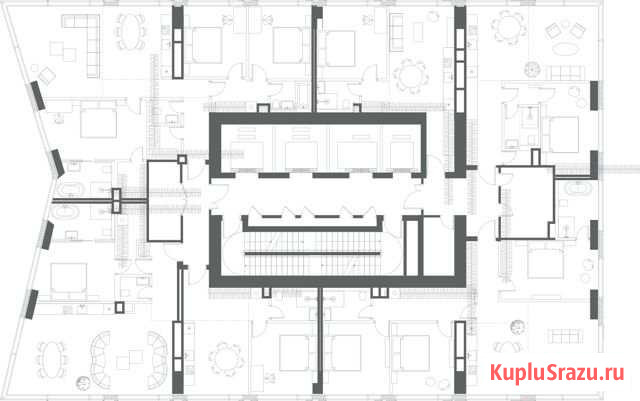 1-комнатная квартира, 54.3 м², 51/65 эт. на продажу в Москве Москва - изображение 1
