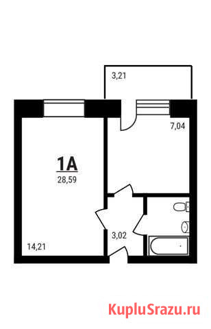 1-комнатная квартира, 28.6 м², 2/5 эт. на продажу в Тучково Тучково - изображение 1