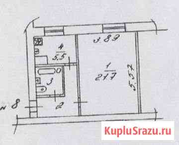 1-комнатная квартира, 37.2 м², 2/2 эт. на продажу в Вологде Вологда