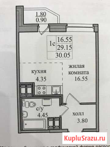 Квартира-студия, 30.1 м², 21/28 эт. на продажу в Санкт-Петербурге Санкт-Петербург - изображение 1