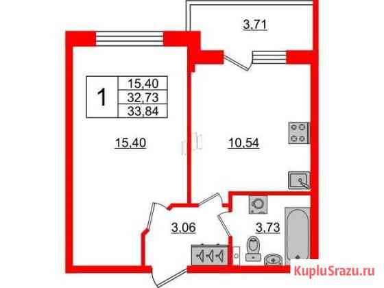 1-комнатная квартира, 32.7 м², 1/5 эт. на продажу в Санкт-Петербурге Санкт-Петербург