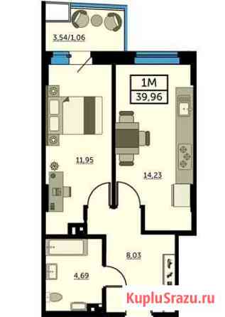 1-комнатная квартира, 39.6 м², 21/25 эт. на продажу в Ростове-на-Дону Ростов-на-Дону