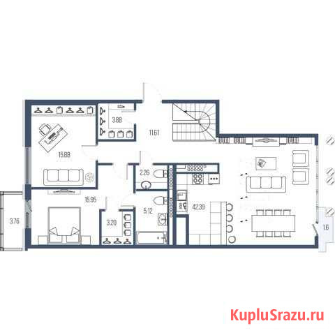 4-комнатная квартира, 155.2 м², 7/8 эт. на продажу в Санкт-Петербурге Санкт-Петербург - изображение 1