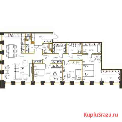 3-комнатная квартира, 134.4 м², 8/20 эт. на продажу в Санкт-Петербурге Санкт-Петербург