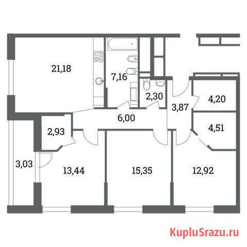 3-комнатная квартира, 93.9 м², 15/15 эт. на продажу в Москве Москва - изображение 1