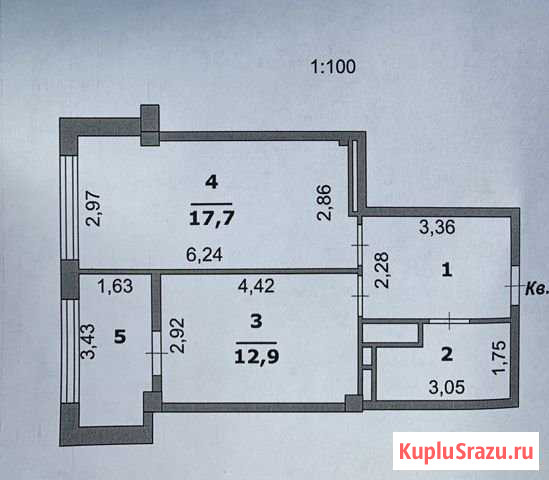1-комнатная квартира, 48.5 м², 15/18 эт. на продажу в Белгороде Белгород - изображение 1