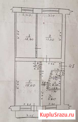 3-комнатная квартира, 60.3 м², 5/5 эт. на продажу в Медногорске Медногорск - изображение 1