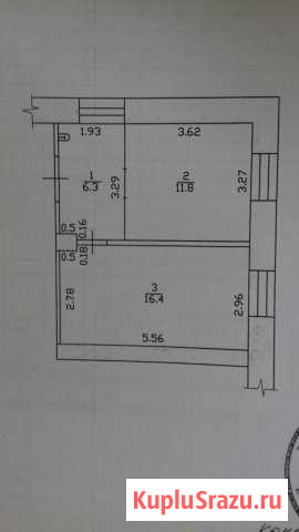 Комната 34.5 м² в 1-ком. кв., 2/3 эт. на продажу в Моршанске Моршанск - изображение 1