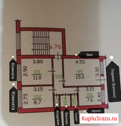 3-комнатная квартира, 56 м², 4/5 эт. на продажу в Ливнах Ливны - изображение 1