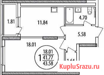 1-комнатная квартира, 42 м², 2/24 эт. на продажу в Уфе Уфа - изображение 1