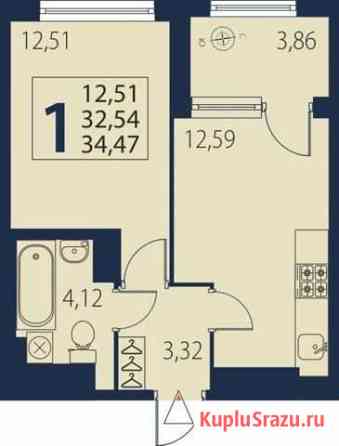 1-комнатная квартира, 32.5 м², 20/25 эт. на продажу в Санкт-Петербурге Санкт-Петербург