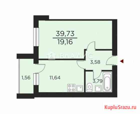 1-комнатная квартира, 39.7 м², 2/5 эт. на продажу во Владимире Владимир