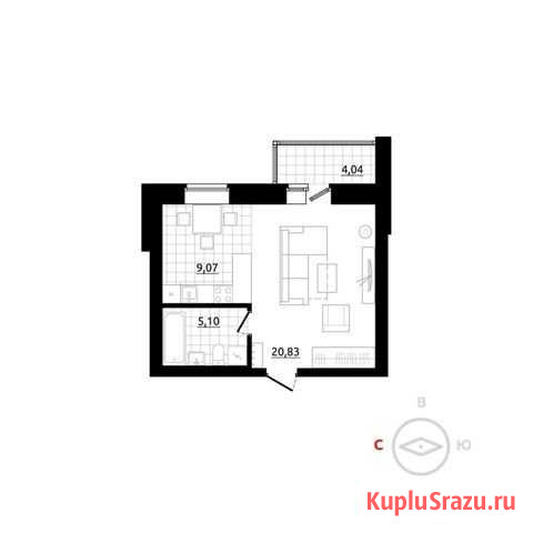 1-комнатная квартира, 36.9 м², 1/4 эт. на продажу в Березовском Свердловской области Березовский - изображение 1