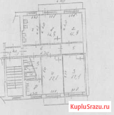 Комната 17.1 м² в 1-ком. кв., 4/5 эт. на продажу в Иркутске Иркутск - изображение 1