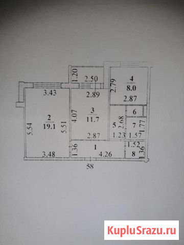 2-комнатная квартира, 54 м², 5/10 эт. на продажу в Липецке Липецк - изображение 1