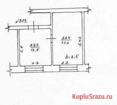 Комната 12.7 м² в 2-ком. кв., 2/5 эт. на продажу в Восточном Кировской области Восточный