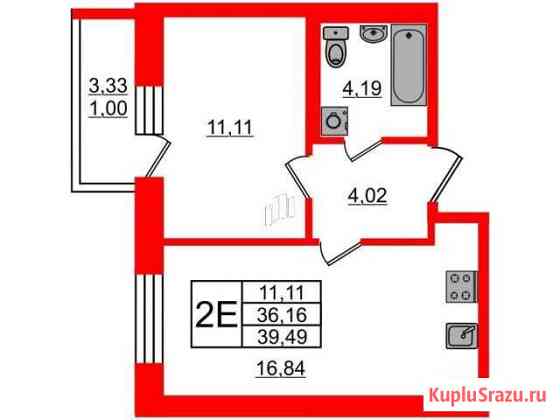 1-комнатная квартира, 36.2 м², 4/15 эт. на продажу в Санкт-Петербурге Санкт-Петербург