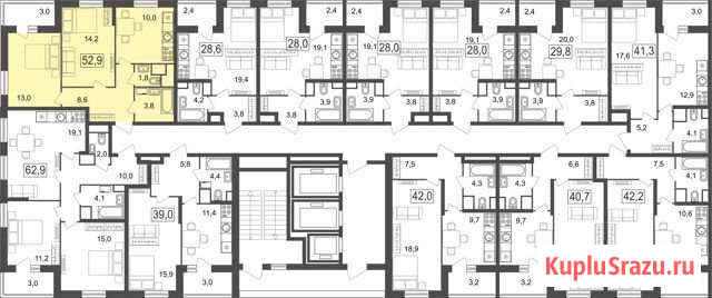 2-комнатная квартира, 52.9 м², 5/25 эт. на продажу в Москве Москва - изображение 1