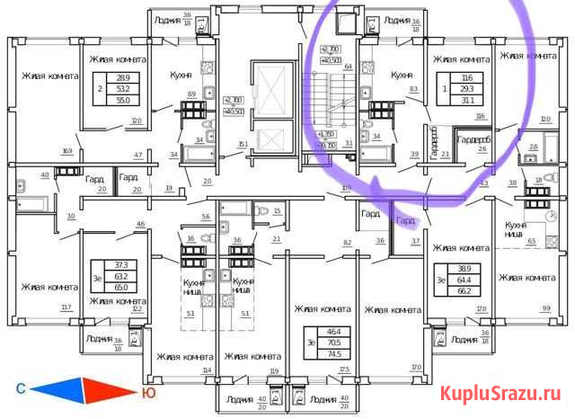 1-комнатная квартира, 31.1 м², 7/16 эт. на продажу в Кирове Киров - изображение 1