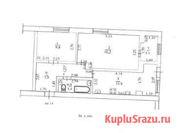 2-комнатная квартира, 51.1 м², 1/2 эт. на продажу в Кагальнике Кагальник - изображение 1