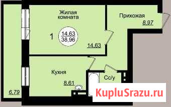 1-комнатная квартира, 39 м², 4/25 эт. на продажу в Новосибирске Новосибирск - изображение 1