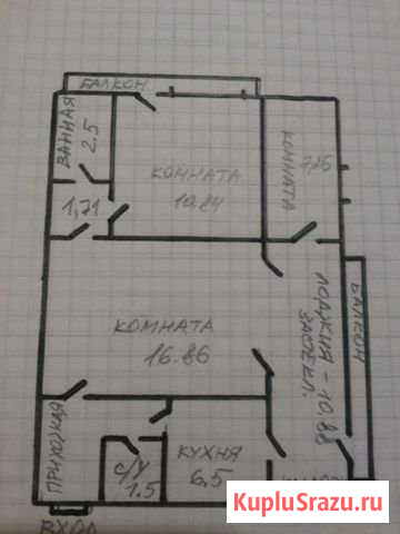 3-комнатная квартира, 80 м², 2/5 эт. на продажу в Теберде Теберда - изображение 1