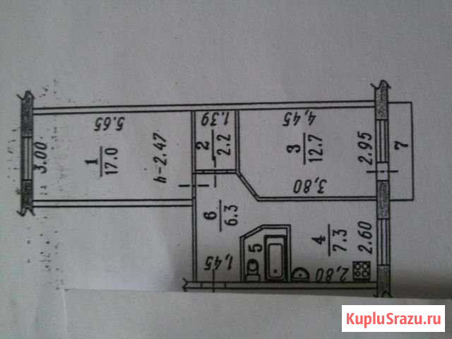 2-комнатная квартира, 48 м², 4/5 эт. на продажу в Омске Омск - изображение 1