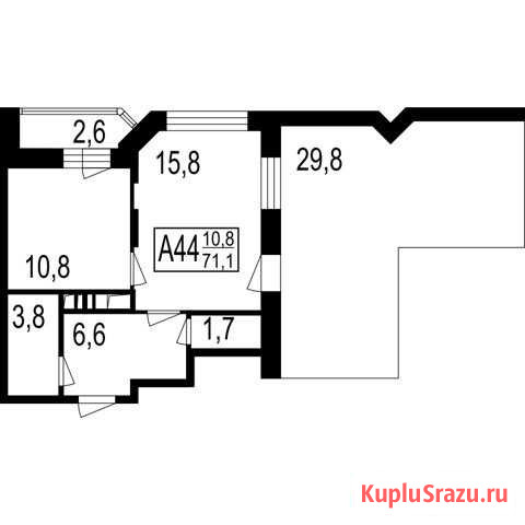 2-комнатная квартира, 71.1 м², 7/7 эт. на продажу в Мытищах Мытищи - изображение 1