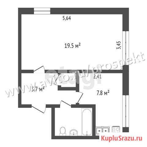 1-комнатная квартира, 35.3 м², 2/10 эт. на продажу в Симферополе Симферополь - изображение 1