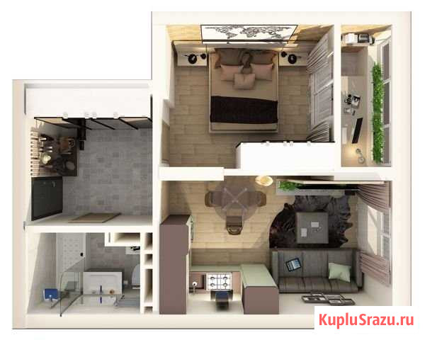 1-комнатная квартира, 44.7 м², 3/17 эт. на продажу в Дзержинске Дзержинск - изображение 1