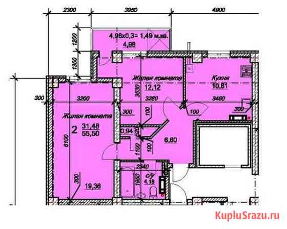 2-комнатная квартира, 55.5 м², 8/11 эт. на продажу в Севастополе Севастополь