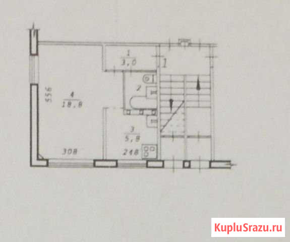 1-комнатная квартира, 30.5 м², 1/5 эт. на продажу в Новосибирске Новосибирск - изображение 1