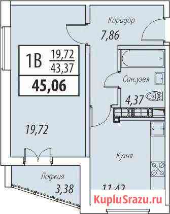 1-комнатная квартира, 45.1 м², 14/25 эт. на продажу в Чебоксарах Чебоксары