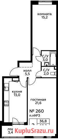 2-комнатная квартира, 62 м², 1/20 эт. на продажу в Балашихе Балашиха - изображение 1