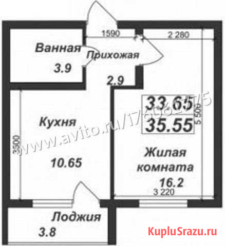 1-комнатная квартира, 35.6 м², 2/3 эт. на продажу в Оренбурге Оренбург - изображение 1